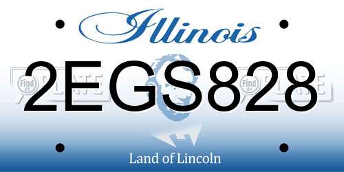 2EGS828 Illinois License Plate