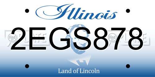 2EGS878 Illinois License Plate