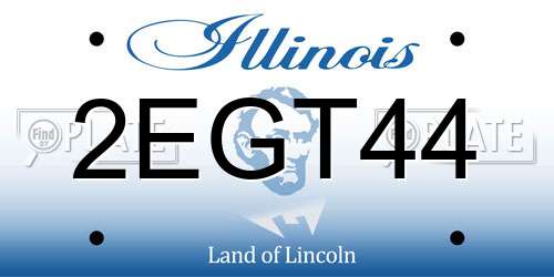 2EGT44 Illinois License Plate