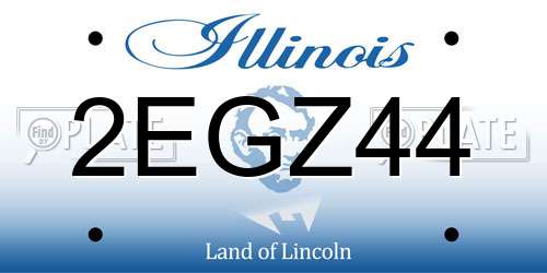 2EGZ44 Illinois License Plate
