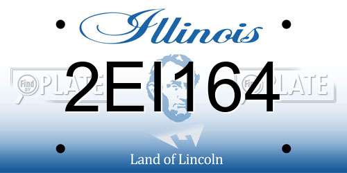 2EI164 Illinois License Plate