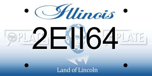 2EII64 Illinois License Plate