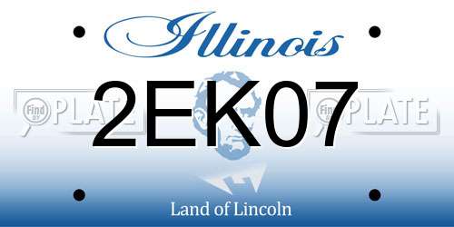 2EK07 Illinois License Plate