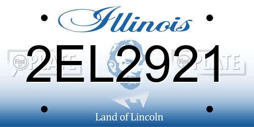 2EL2921 Illinois License Plate