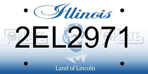 2EL2971 Illinois License Plate