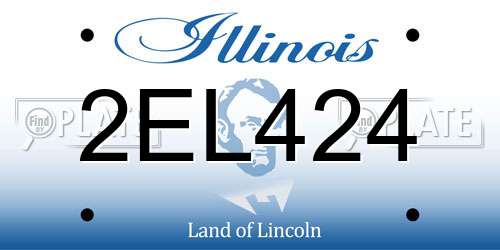 2EL424 Illinois License Plate