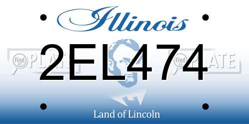 2EL474 Illinois License Plate