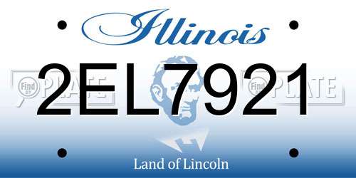 2EL7921 Illinois License Plate