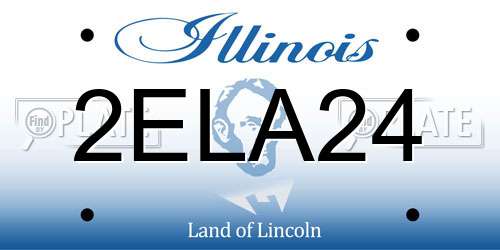 2ELA24 Illinois License Plate