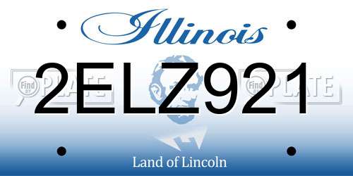 2ELZ921 Illinois License Plate