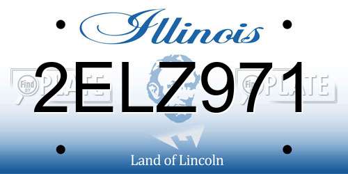 2ELZ971 Illinois License Plate