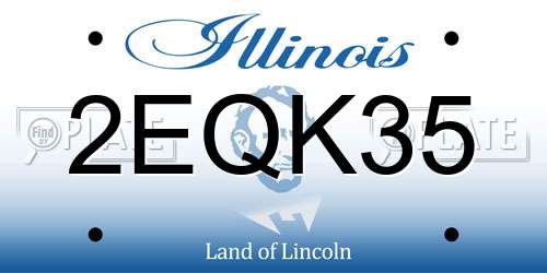 2EQK35 Illinois License Plate