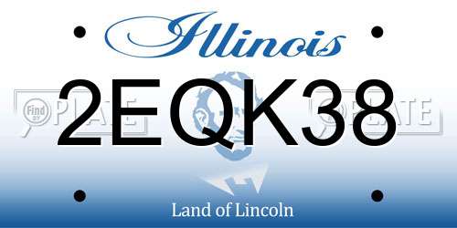2EQK38 Illinois License Plate