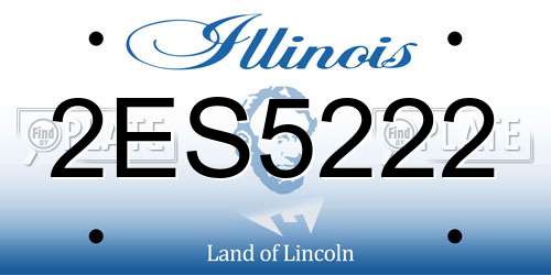 2ES5222 Illinois License Plate