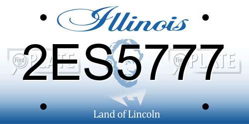 2ES5777 Illinois License Plate