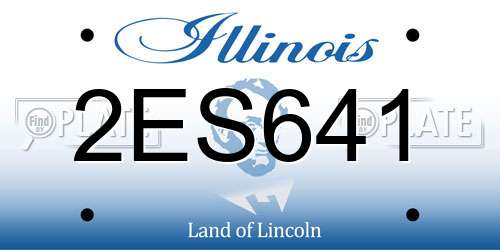 2ES641 Illinois License Plate