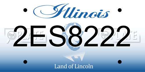 2ES8222 Illinois License Plate