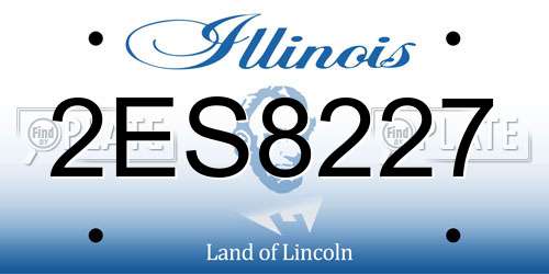 2ES8227 Illinois License Plate