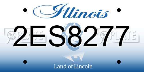 2ES8277 Illinois License Plate