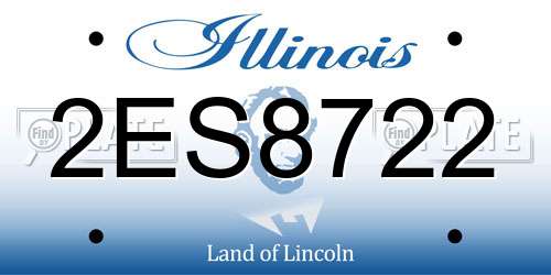 2ES8722 Illinois License Plate