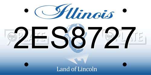 2ES8727 Illinois License Plate