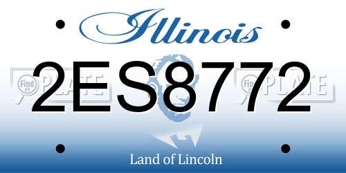 2ES8772 Illinois License Plate