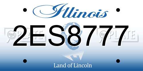 2ES8777 Illinois License Plate