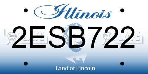 2ESB722 Illinois License Plate