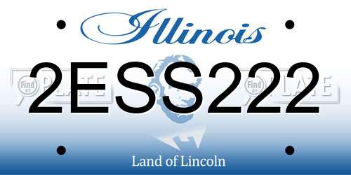 2ESS222 Illinois License Plate