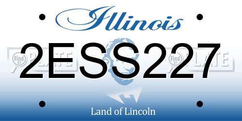 2ESS227 Illinois License Plate