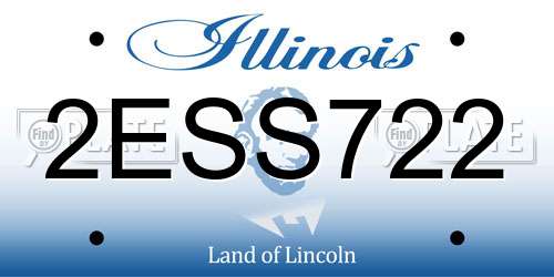 2ESS722 Illinois License Plate