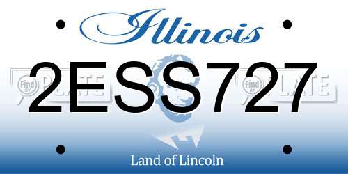 2ESS727 Illinois License Plate