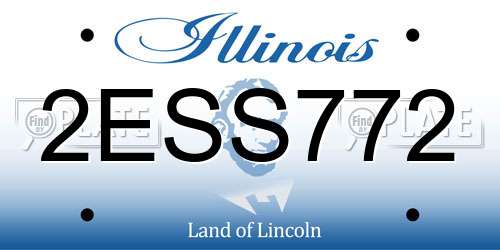 2ESS772 Illinois License Plate