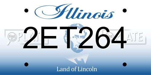 2ET264 Illinois License Plate