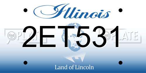 2ET531 Illinois License Plate