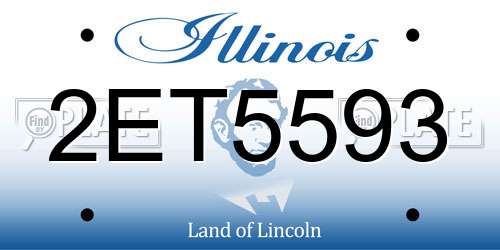 2ET5593 Illinois License Plate
