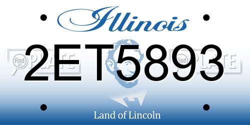 2ET5893 Illinois License Plate