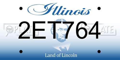 2ET764 Illinois License Plate