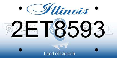 2ET8593 Illinois License Plate