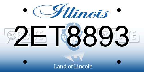 2ET8893 Illinois License Plate