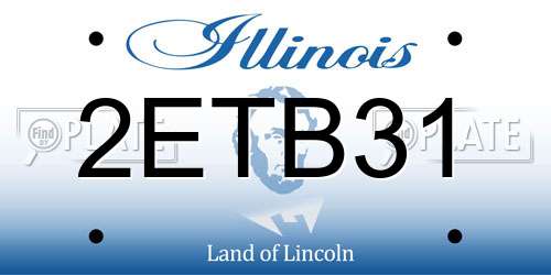 2ETB31 Illinois License Plate