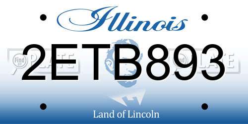 2ETB893 Illinois License Plate
