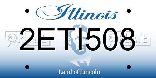 2ETI508 Illinois License Plate