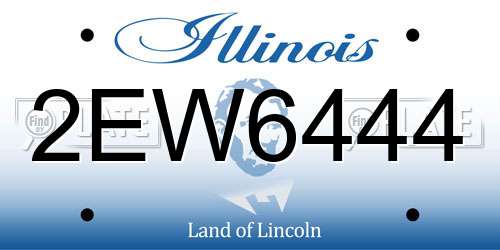2EW6444 Illinois License Plate