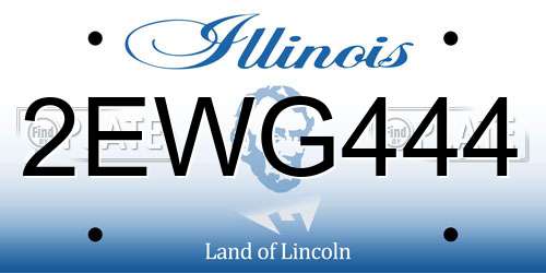 2EWG444 Illinois License Plate
