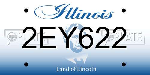 2EY622 Illinois License Plate