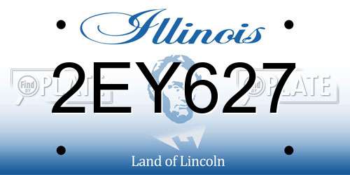 2EY627 Illinois License Plate