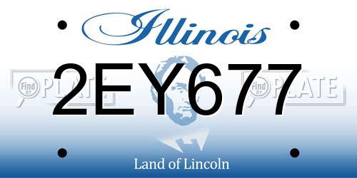 2EY677 Illinois License Plate