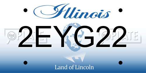 2EYG22 Illinois License Plate