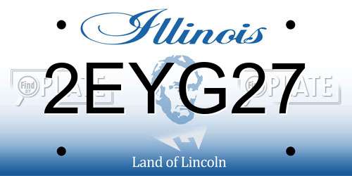2EYG27 Illinois License Plate